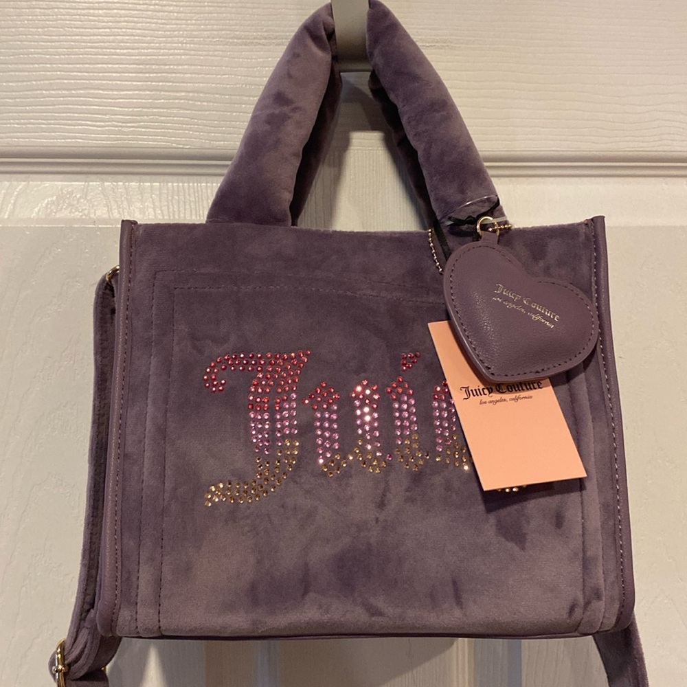 BNWT JUICY COUTURE Big Spender Mini Tote in Dusty Violet Purple
